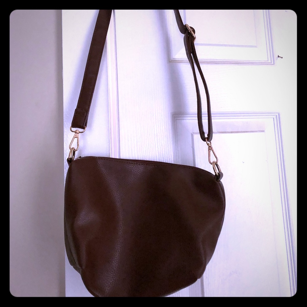 Small brown leather purse